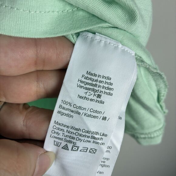 J Crew Tie Back Top Tee Sz XS Mint Green Cotton NWT Coquette Casual - Picture 7 of 7